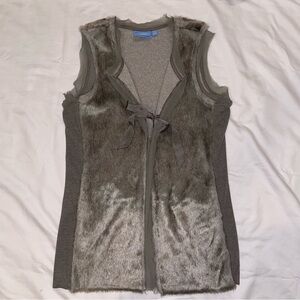 Simply Vera Wang faux fur shawl vest